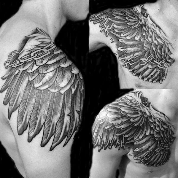 翅膀系列纹身图案-65张关于翅膀系列的纹身图片