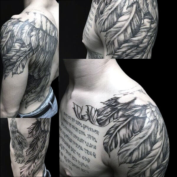 翅膀系列纹身图案-65张关于翅膀系列的纹身图片