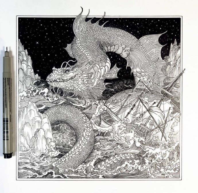 插画纹身手稿图案-18张插画纹身手稿图片