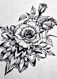 创意黑灰纹身手稿图案-9张创意黑灰的纹身手稿图片