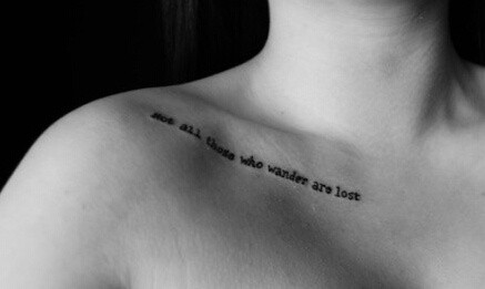 锁骨纹身图案-9张小清新的锁骨纹身图片