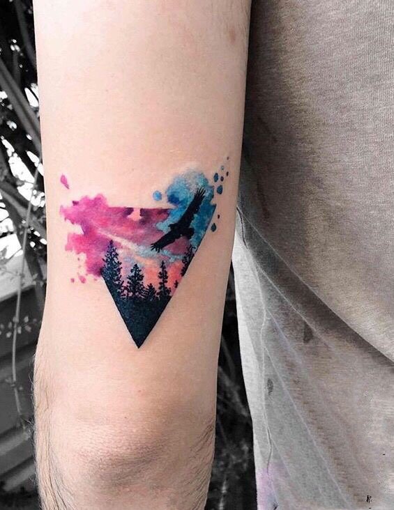 小清新水彩纹身图案-18张小清新的水彩纹身图片