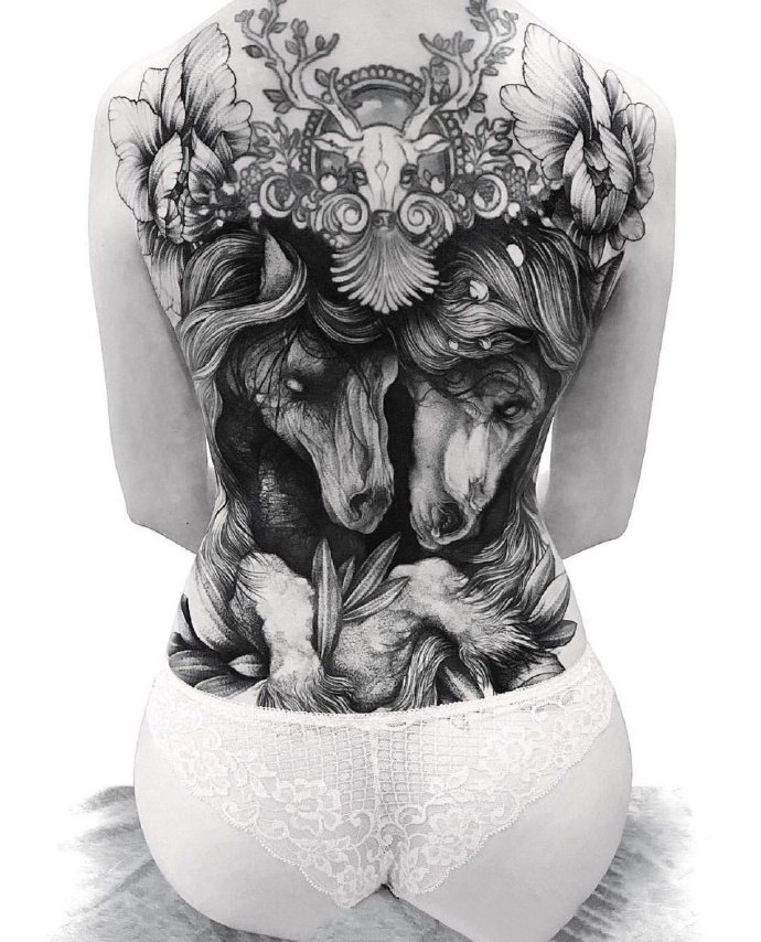 性感点刺纹身图案-9张大胆性感的点刺纹身图片