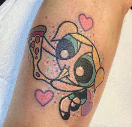 卡通飞天女警纹身图案--一组9张可爱的卡通飞天女警纹身图片