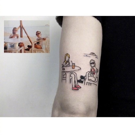 照片纹身--一组9张把照片纹在身上的纹身图案作品