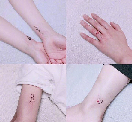 适合手腕脚踝的36款简约小清新纹身图案