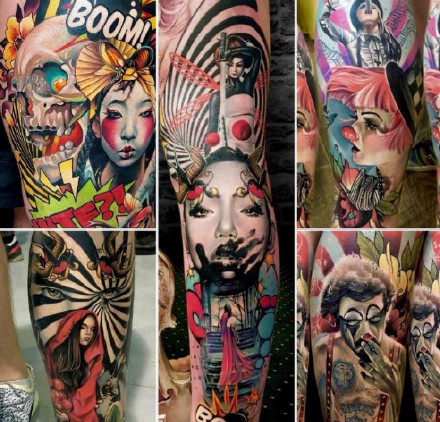 俄罗斯的刺青艺术家Anjelika Kartasheva 的纹身作品
