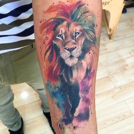 梦幻水彩纹身图--9张水彩色漂亮的纹身图案作品图片