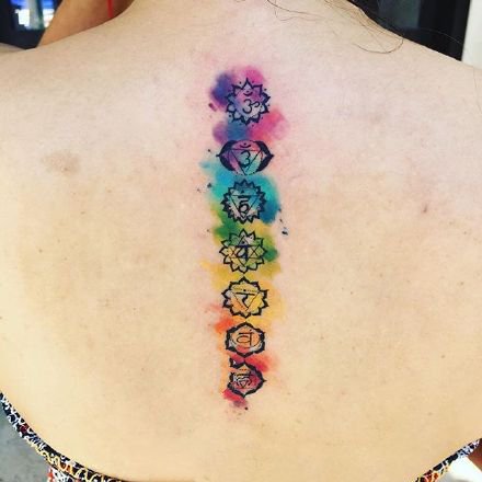 梦幻水彩纹身图--9张水彩色漂亮的纹身图案作品图片