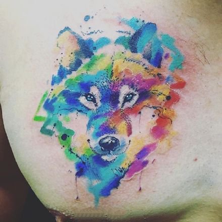 梦幻水彩纹身图--9张水彩色漂亮的纹身图案作品图片