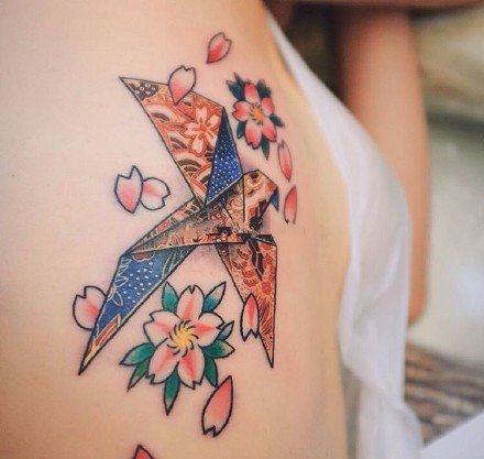 日式折纸纹身--9张彩色日式风格折纸纹身图案欣赏