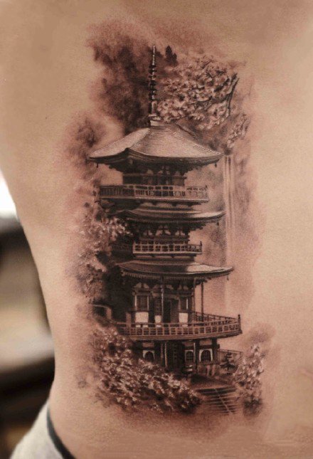 写实黑灰纹身--一组国内的写实黑灰纹身图案作品