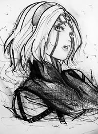 几张动漫火影忍者角色人物的纹身手稿图案