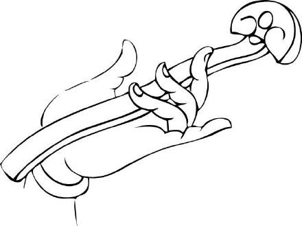 30张佛手手势纹身手稿图案图片