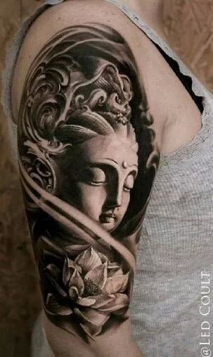 9张好看的佛菩萨纹身图案作品欣赏