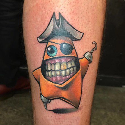 一组搞怪卡通纹身图案图片作品欣赏