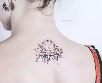 简约黑灰纹身--男女都适合的小清新简约黑灰线条纹身图案