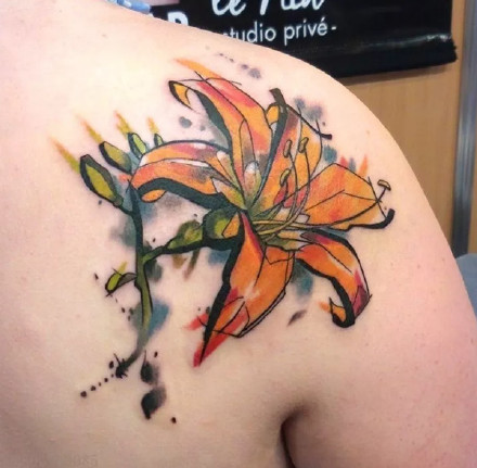 一组独特设计、创意十足的重彩色纹身图案作品