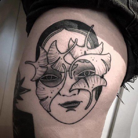 一组彩色的日式风格纹身刺青图片欣赏