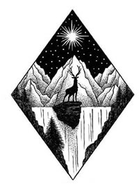 山水风景手稿--33张几何山水风景纹身手稿图案