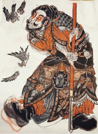 水浒人物手稿--创意日式水浒人物手稿图案