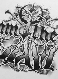 几张不错的花体字纹身素材欣赏