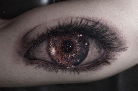 5张黑灰眼睛纹身作品欣赏