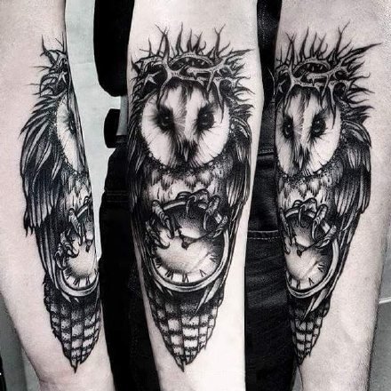 18张不错的黑灰点刺纹身图案作品欣赏