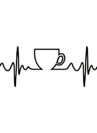 9张和咖啡相关的简约纹身手稿图案