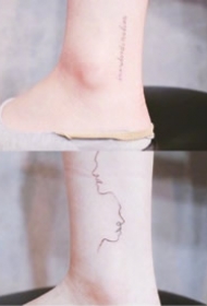 女生喜欢的夏季超简约线条纹身作品图案