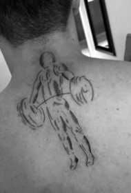 一组个性的健身主题相关的纹身作品图片欣赏