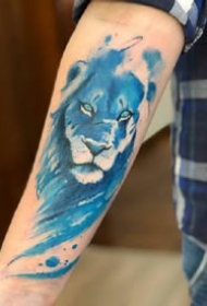 水彩动物纹身--几张漂亮的水彩色动物纹身作品图片