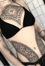 18张曼陀罗点刺梵花纹身图案作品