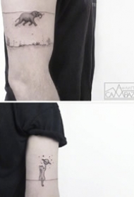 土耳其漫画家的一组创意简约小清新纹身图案