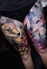 彩色newschool-女生比较青睐的newschool彩色纹身图片