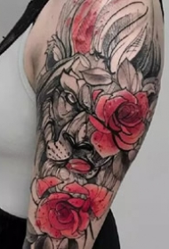 水彩素描--一组精美的素描水彩色纹身图案欣赏