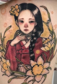 少女系列纹身图案-9张韩国纹身师Neondrug的创作少女系列纹身图片缩略频道推荐图