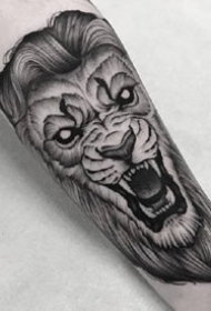 大黑灰newschool纹身--9张结合了点刺的黑灰newschool纹身图案