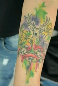 动物纹身图案-10张身体各个部位彩绘纹身或黑白纹身风格的动物纹身图案缩略频道推荐图