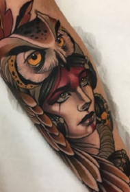 写实动物和人物肖像纹身--西班牙纹身师Alvaro Alonso纹身图案作品