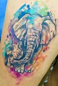 梦幻水彩纹身图--9张水彩色漂亮的纹身图案作品图片