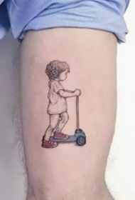 一组简约的小清新黑色小图案纹身图片