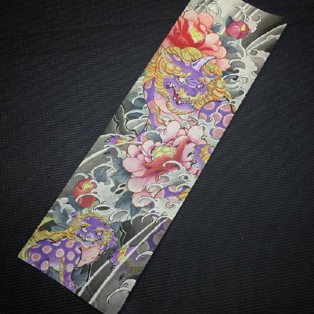 9张花臂花腿的传统纹身手稿图案欣赏