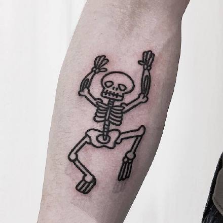 创意简约小黑灰元素的一组纹身图案欣赏