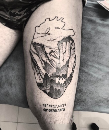 适合手臂和腿部的14张小黑灰点刺纹身图案