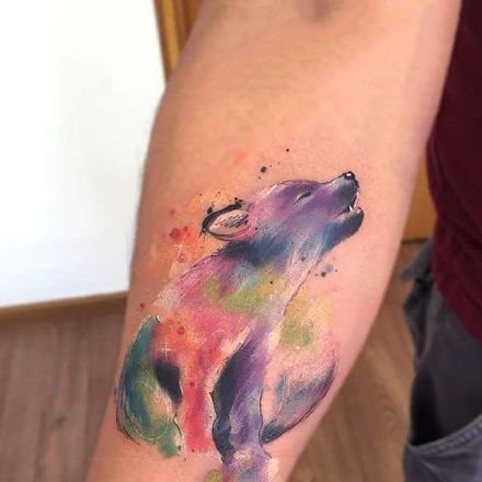 水彩动物纹身--一组颜色比较鲜艳的水彩动物纹身图案欣赏