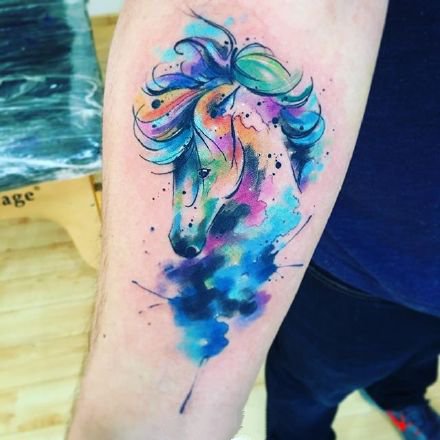 水彩动物纹身--一组颜色比较鲜艳的水彩动物纹身图案欣赏