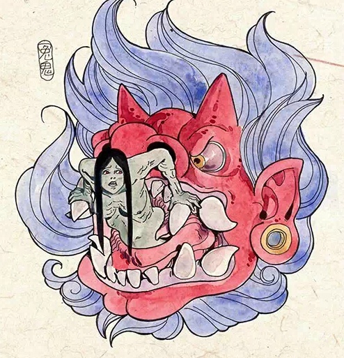 百鬼纹身图--27张小鬼纹身手稿图案