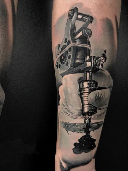 纹身器械纹身图--超写实适合纹身师的纹身机等纹身图案作品