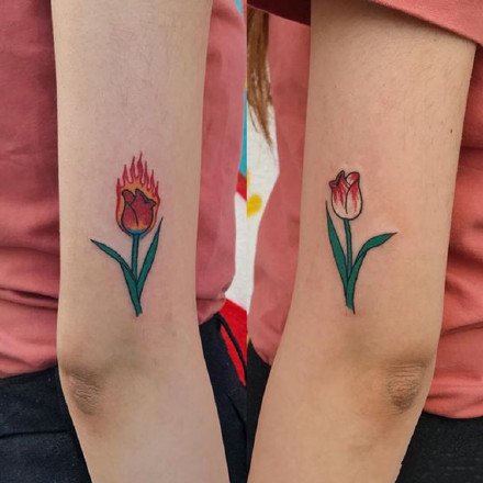 韩国纹身师Kim Mick Hee创意彩色纹身图案作品